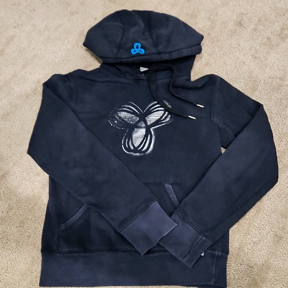 TNA Black Hoodie with Blue Logo